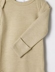 Milly & Milo Merino Blend Long Sleeve Bodysuit, Sage product photo View 02 S