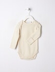 Milly & Milo Merino Blend Long Sleeve Bodysuit, Vanilla product photo