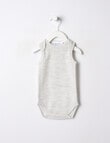 Milly & Milo Merino Blend Sleeveless Bodysuit, Grey Marle product photo