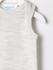 Milly & Milo Merino Blend Sleeveless Bodysuit, Grey Marle product photo View 02 S