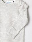 Milly & Milo Merino Blend Long Sleeve Bodysuit, Grey Marle product photo View 02 S
