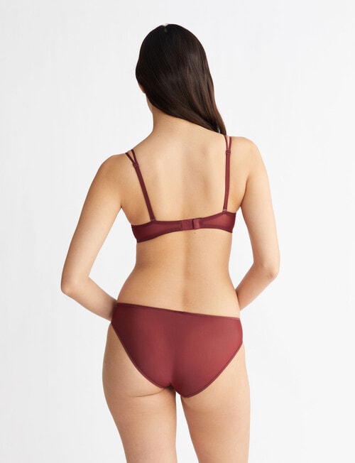 Calvin Klein Sheer Marquisette Lightly Lined Demi Bra, Tawny Port product photo View 02 L