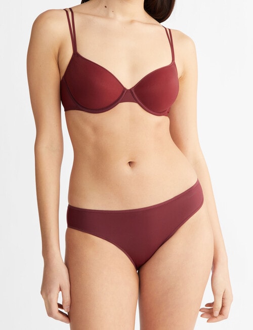 Calvin Klein Sheer Marquisette Lightly Lined Demi Bra, Tawny Port product photo View 03 L