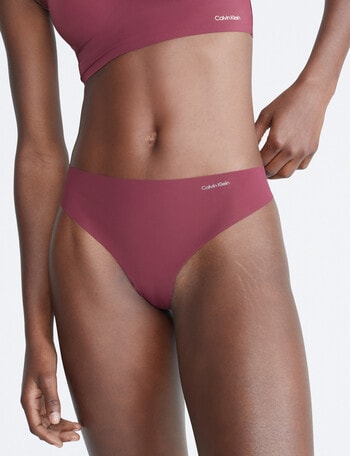 Calvin Klein Invisibles Thong, Tawny Port product photo