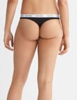 Calvin Klein Carousel Thong, 3-Pack, Gingerbread, Black & Tawny Port, XS-L product photo View 02 S