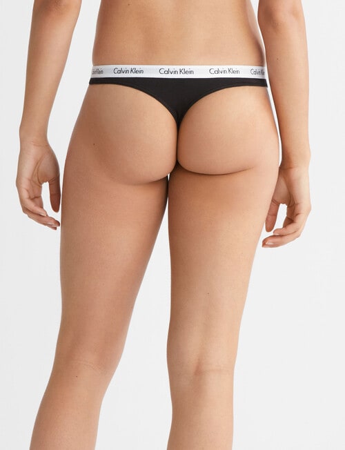 Calvin Klein Carousel Thong, 3-Pack, Gingerbread, Black & Tawny Port, XS-L product photo View 02 L