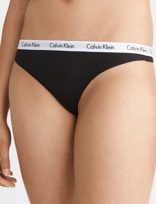 Calvin Klein Carousel Thong, 3-Pack, Gingerbread, Black & Tawny Port, XS-L product photo View 03 L