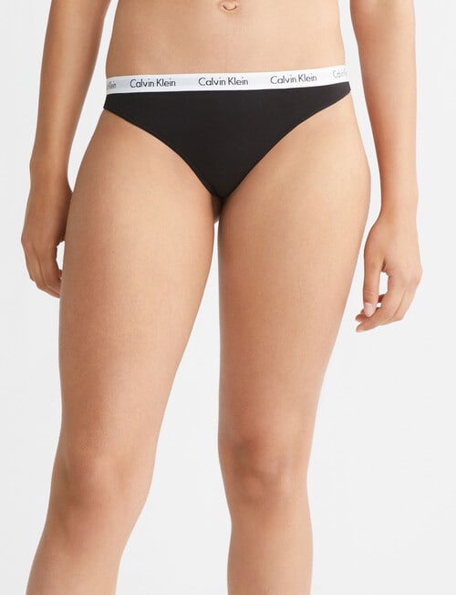 Calvin Klein Carousel Thong, 3-Pack, Gingerbread, Black & Tawny Port, XS-L product photo View 04 L