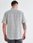 Kauri Trail Linen Check Short Sleeve Shirt, Natural product photo View 02 S