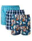 Mitch Dowd Check Dog Boxer Short, 3-Pack, Blue product photo