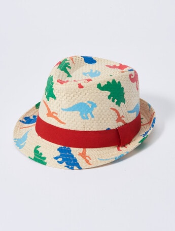 Teeny Weeny Dinosaur Paper Trilby Hat, Natural product photo
