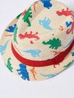 Teeny Weeny Dinosaur Paper Trilby Hat, Natural product photo View 02 S