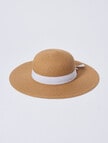 Teeny Weeny White Bow Paper Sunhat, Natural product photo