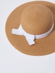 Teeny Weeny White Bow Paper Sunhat, Natural product photo View 02 S