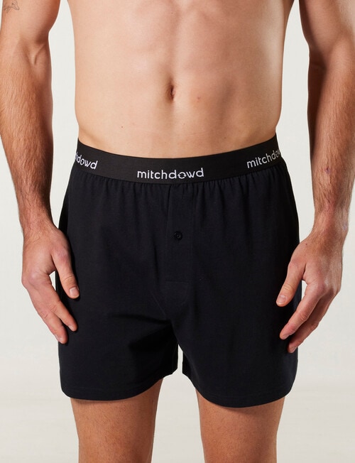 Mitch Dowd Knit Boxer Short, 3-Pack, Black product photo View 02 L
