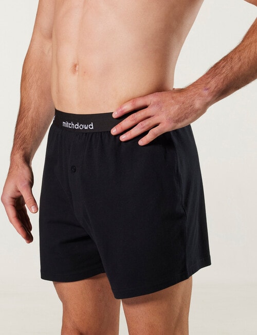 Mitch Dowd Knit Boxer Short, 3-Pack, Black product photo View 04 L