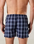 Mitch Dowd Captain Check Stretch Boxer Short, Navy product photo View 02 S
