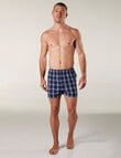 Mitch Dowd Captain Check Stretch Boxer Short, Navy product photo View 04 S