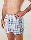 Mitch Dowd White Out Stretch Boxer Short, White & Sky product photo View 03 S