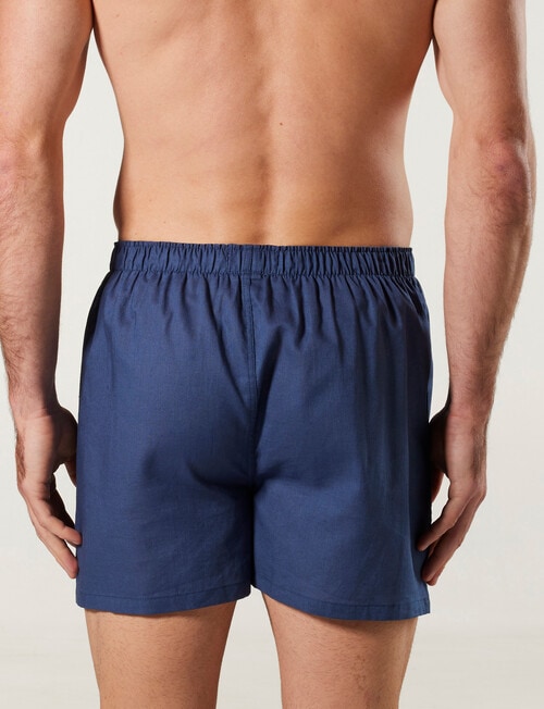 Mitch Dowd Woven Linen Boxer Short, Navy product photo View 02 L