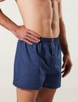 Mitch Dowd Woven Linen Boxer Short, Navy product photo View 03 S