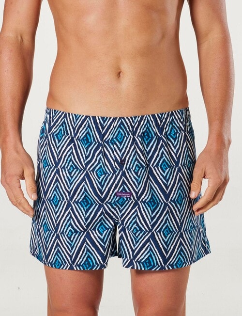 Mitch Dowd Painted Diamond Boxer Short, 3-Pack, Blue Patterns product photo View 02 L