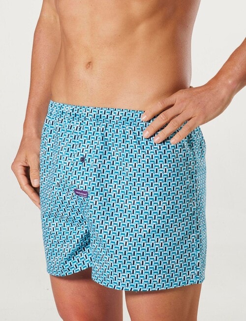 Mitch Dowd Painted Diamond Boxer Short, 3-Pack, Blue Patterns product photo View 04 L