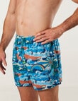 Mitch Dowd Island Wild Bamboo-Blend Boxer Short, Blue product photo View 02 S