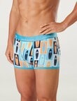 Mitch Dowd Palm Surfboard Cotton Trunk, 3-Pack, Blue & Orange product photo View 04 S