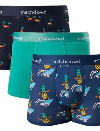 Mitch Dowd Holiday Fun Cotton Trunk, 3-Pack, Blue product photo