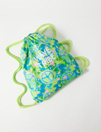 Wavetribe Tie Dye Swim Bag, Green & Blue product photo
