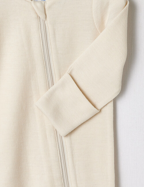 Milly & Milo Merino Blend Sleepsuit, Vanilla product photo View 02 L
