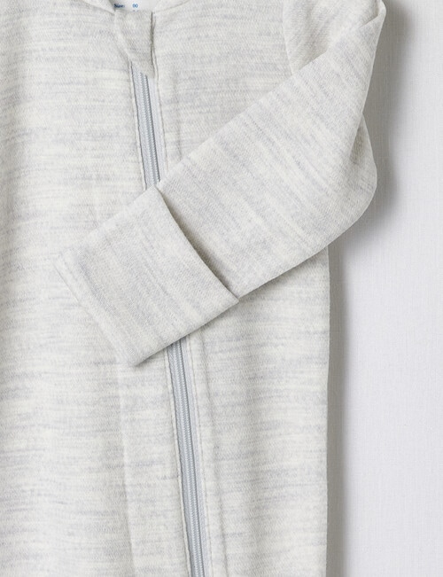 Milly & Milo Merino Blend Sleepsuit, Grey Marle product photo View 02 L