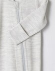 Milly & Milo Merino Blend Sleepsuit, Grey Marle product photo View 02 S