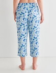 Whistle Sleep Floral Crop Pant, Blue product photo View 02 S