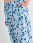 Whistle Sleep Floral Crop Pant, Blue product photo View 04 S