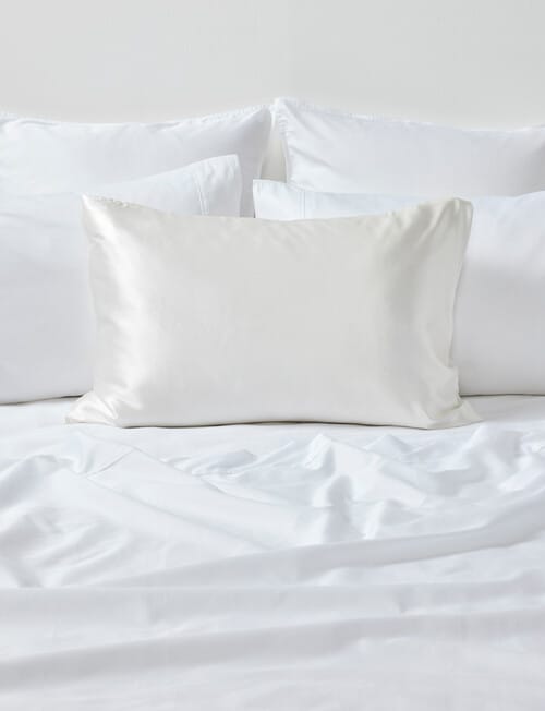 Kate Reed Silk Pillowcase, Snow product photo