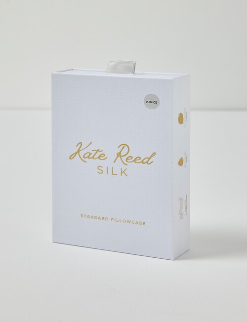 Kate Reed Silk Pillowcase, Pumice product photo View 03 L
