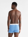 Calvin Klein Engineered Cotton Trunk, 3-Pack, Blue Logo, Black & Light Grey product photo View 03 S