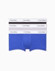 Calvin Klein Modern Cotton Low Rise Trunk, 3-Pack, Blue, Grey & Black product photo