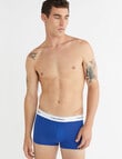 Calvin Klein Modern Cotton Low Rise Trunk, 3-Pack, Blue, Grey & Black product photo View 04 S