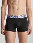 Calvin Klein Reconsidered Cotton Trunks, 3-Pack, Black product photo View 02 S