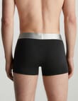 Calvin Klein Reconsidered Cotton Trunks, 3-Pack, Black product photo View 03 S