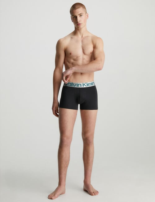 Calvin Klein Reconsidered Cotton Trunks, 3-Pack, Black product photo View 05 L