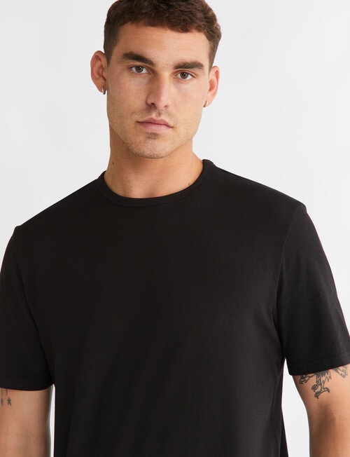 Calvin Klein Cotton Stretch Short Sleeve Top, Black product photo View 03 L