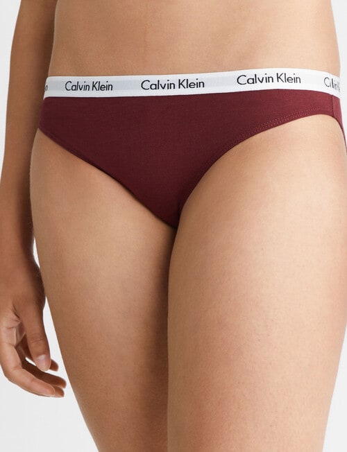 Calvin Klein Carousel Bikini, 3-Pack, Gingerbread, Black & Tawny Port, XS-XL product photo View 03 L