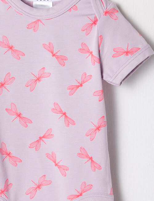 Bonds Fly Dragonfly Short-Sleeve Envelope Suit, Purple product photo View 02 L