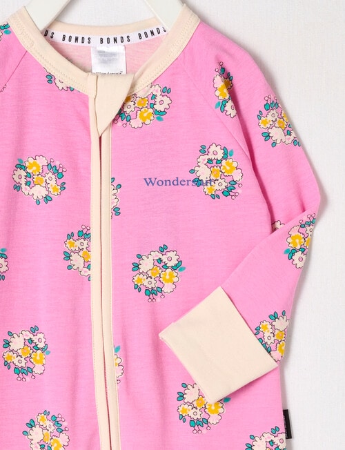 Bonds Blooming Petals Zip Wondersuit, Pink product photo View 02 L