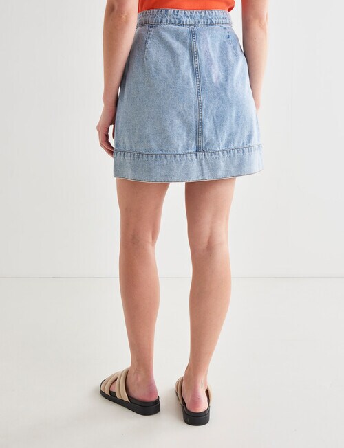 Mineral Luna Denim Skirt, Washed Blue product photo View 02 L