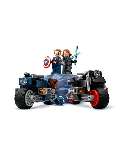 LEGO Superheroes Black Widow & Captain America Motorcycles, 76260 product photo View 03 L